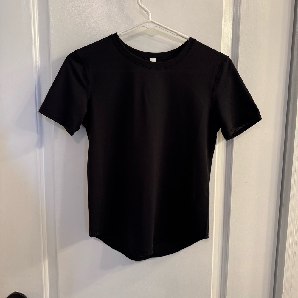 Lululemon High Neck Running and Training T-Shirt Black